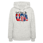 God Bless the USA Hoodie - heather oatmeal