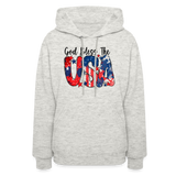 God Bless the USA Hoodie - heather oatmeal