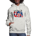 God Bless the USA Hoodie - heather oatmeal