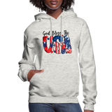 God Bless the USA Hoodie - heather oatmeal