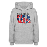 God Bless the USA Hoodie - heather gray