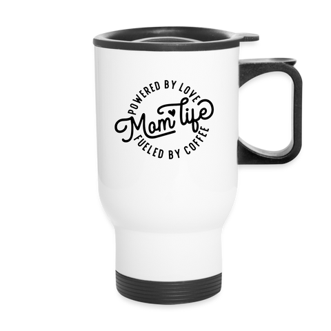 Mom Life Travel Mug - white