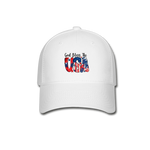 God Bless the USA Baseball Cap - white