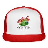 Hip Hop Trucker Cap - white/red