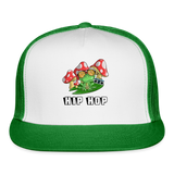 Hip Hop Trucker Cap - white/kelly green