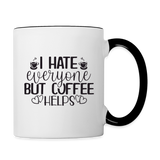 Coffee Helps Coffee Mug - white/black