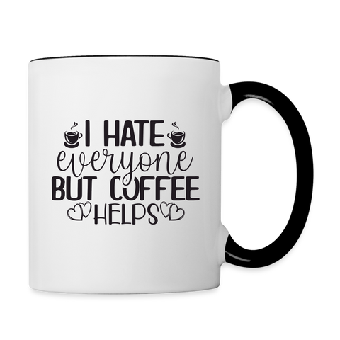 Coffee Helps Coffee Mug - white/black