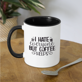 Coffee Helps Coffee Mug - white/black