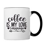 Love Language Coffee Mug - white/black