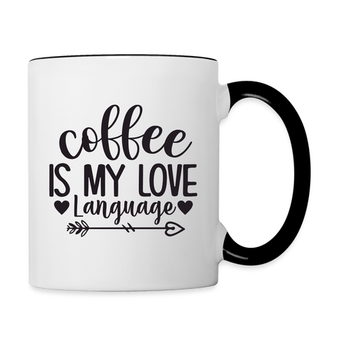 Love Language Coffee Mug - white/black