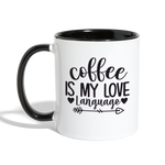 Love Language Coffee Mug - white/black