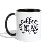 Love Language Coffee Mug - white/black