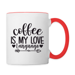 Love Language Coffee Mug - white/red