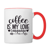 Love Language Coffee Mug - white/red