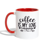 Love Language Coffee Mug - white/red