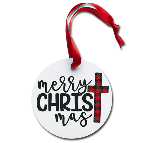 Merry Christmas Ornament - white