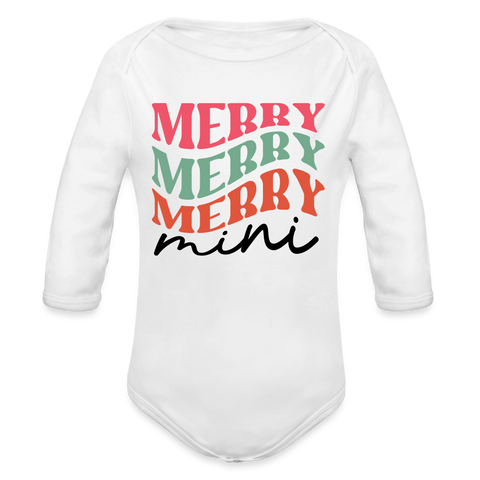 Merry Mini Baby Bodysuit - white