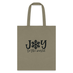 Joy to the World Tote Bag - khaki