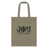 Joy to the World Tote Bag - khaki