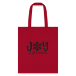 Joy to the World Tote Bag - red