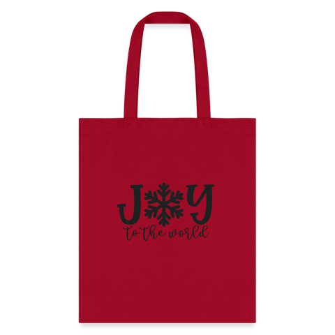 Joy to the World Tote Bag - red