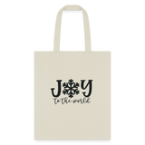 Joy to the World Tote Bag - natural