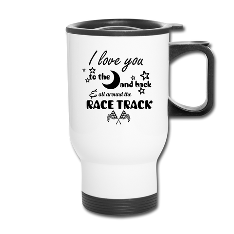 Race Track Travel Mug - white